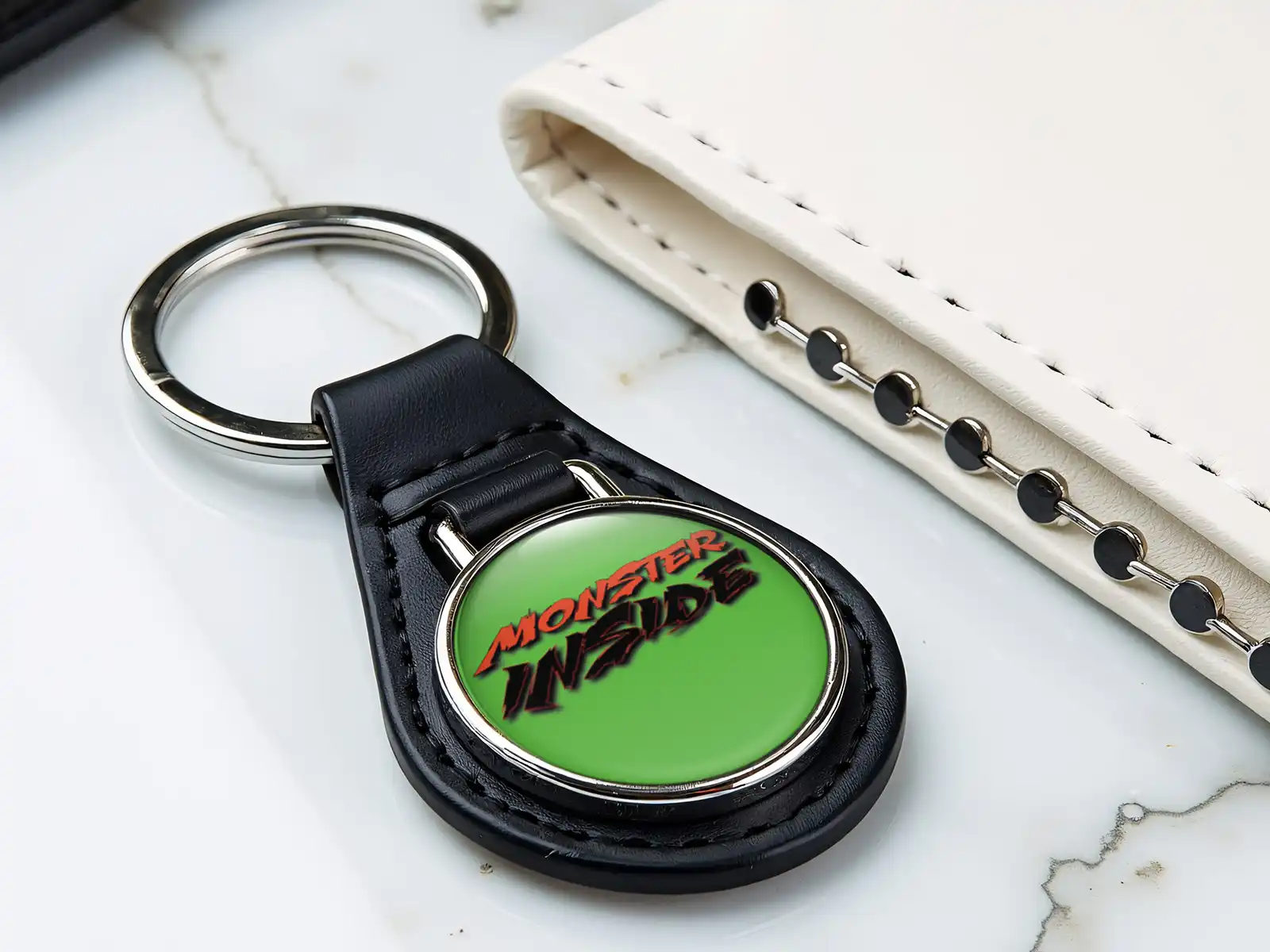Leather Key Wallet Store Cards and Keys Compact